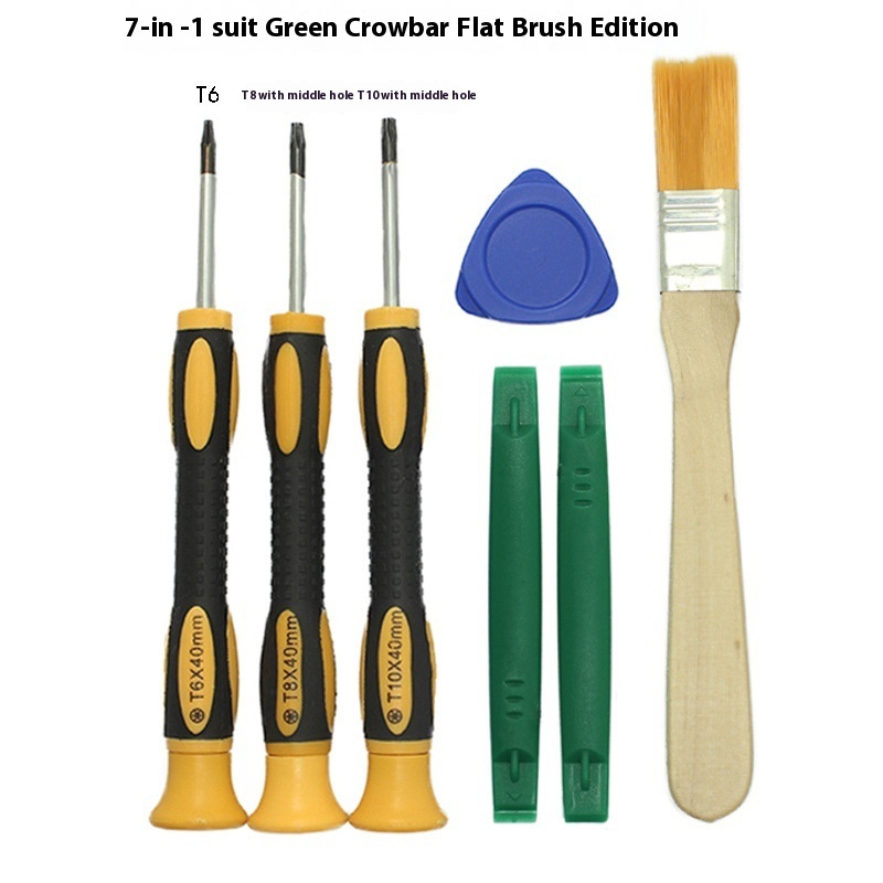 7 In1 Switch Xbox360 Controller T6 T8 T10 Disassembly Special-shaped Screwdriver Brush Tool Set