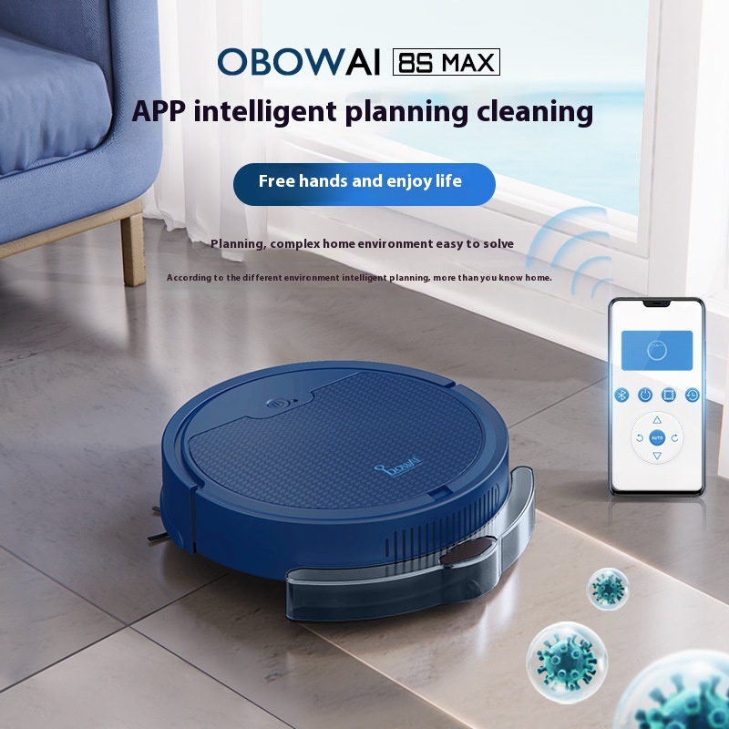 Smart Sweeper With Water Tank App Route Planning Sweeping And Mopping Household Small Appliance Gift Sweeping Robot