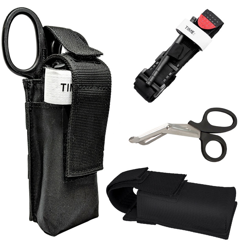 Outdoor CATSpinning Tourniquet Emergency Kit Small Tactical EMTScissors Set Tourniquet