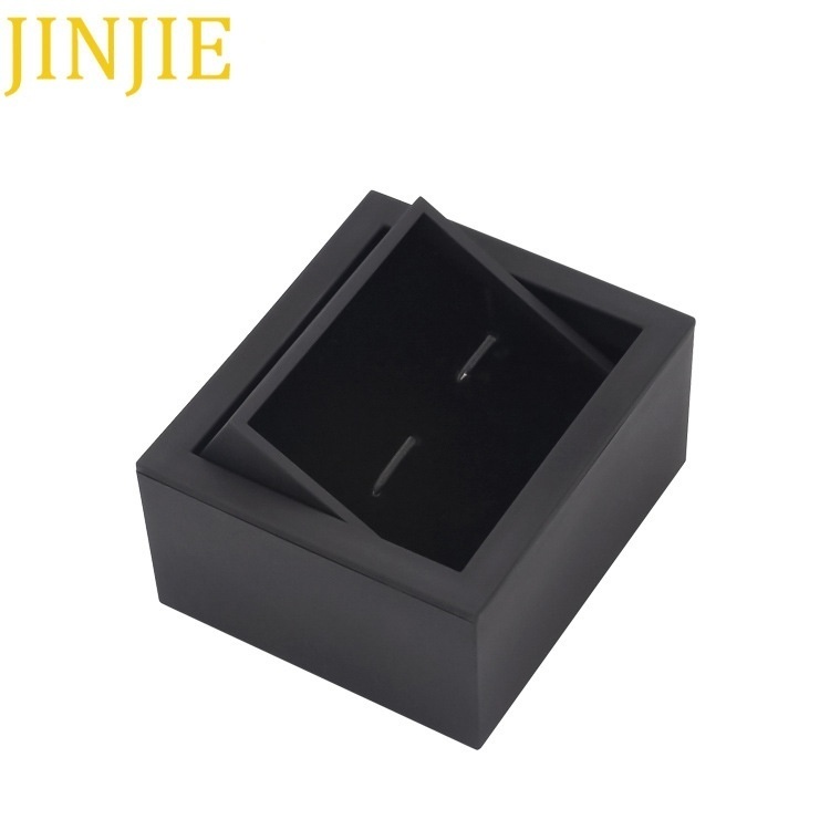 High-end Rotating Flip Cover Spray Paint Feel Glue Frosted Matte Texture Gift Jewelry Packaging Box Cufflink Box