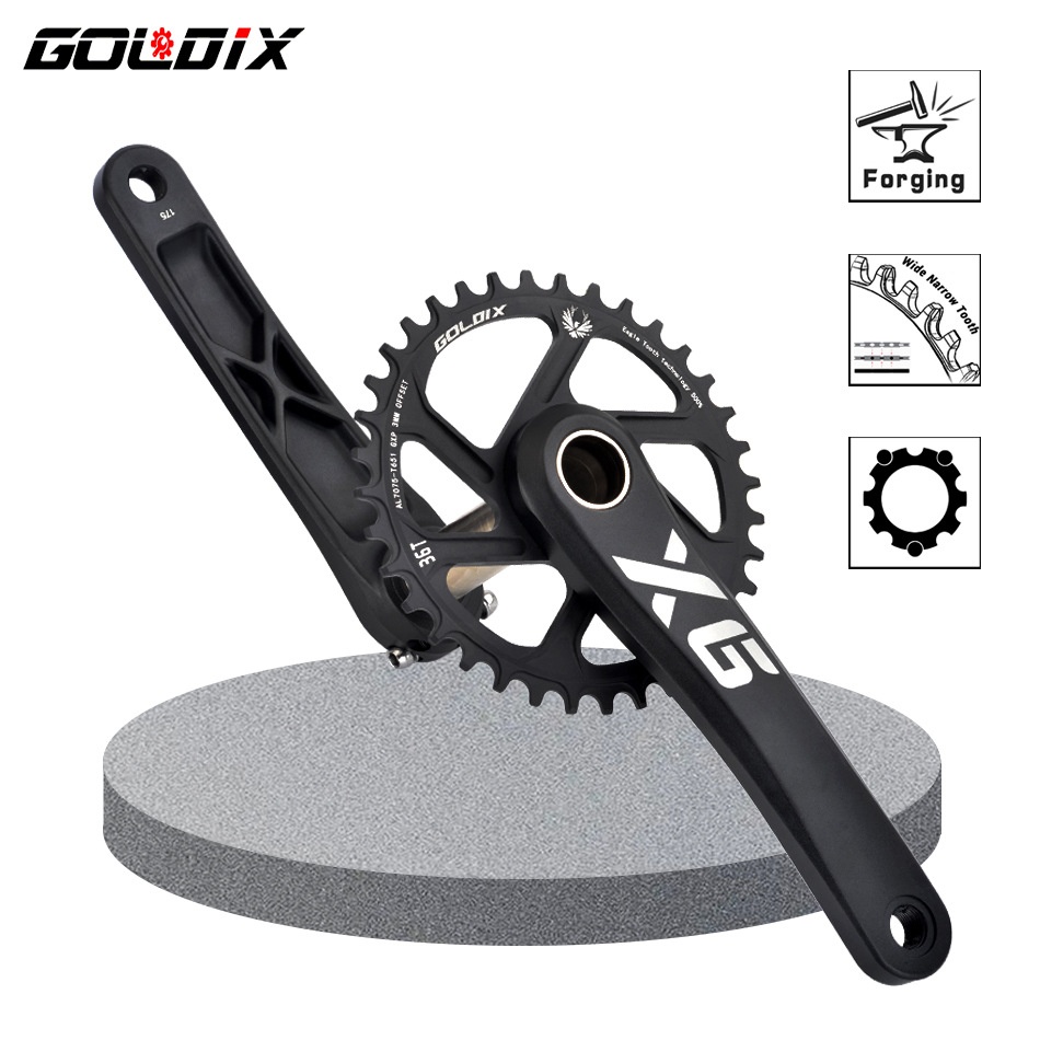 GOLDIXX6 Aluminum Alloy170/175 MMLeg Length Compatible With GXPMountain Bike Crank Integrated Single Plate