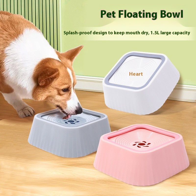 1.5 Liters Cat Bowl Anti-knock Suspension Bowl Cat Drinking Bowl High Bowl No Wet Mouth Dog Basin Pet Supplies