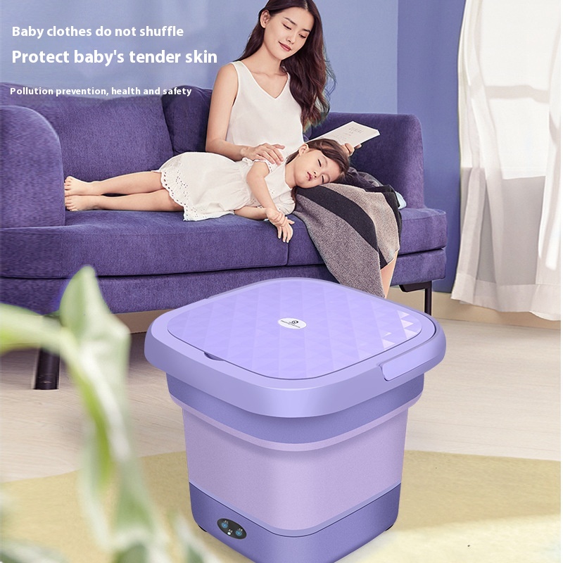 Folding Laundry Mini Washing Machine Underwear And Socks Cleaning Machine Household Small Folding Washing Machine