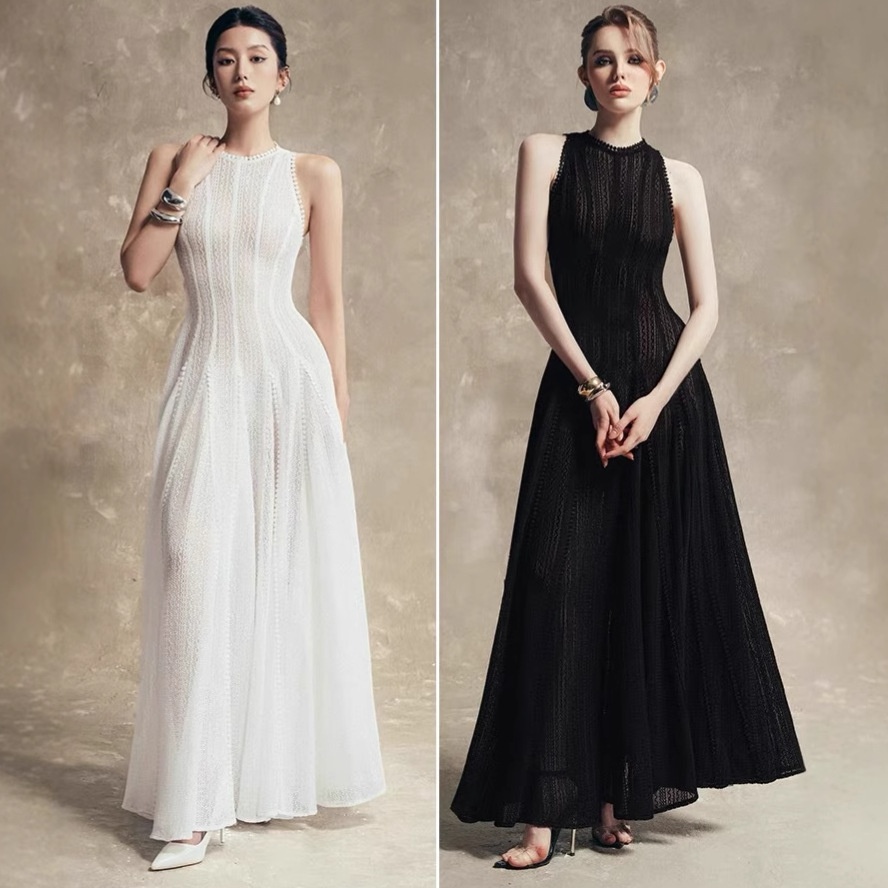 Spring And Summer Vietnamese Niche Design Sense Lace Large Swing Umbrella Dress Elegant Dress Dress Bridesmaid Dress 1929