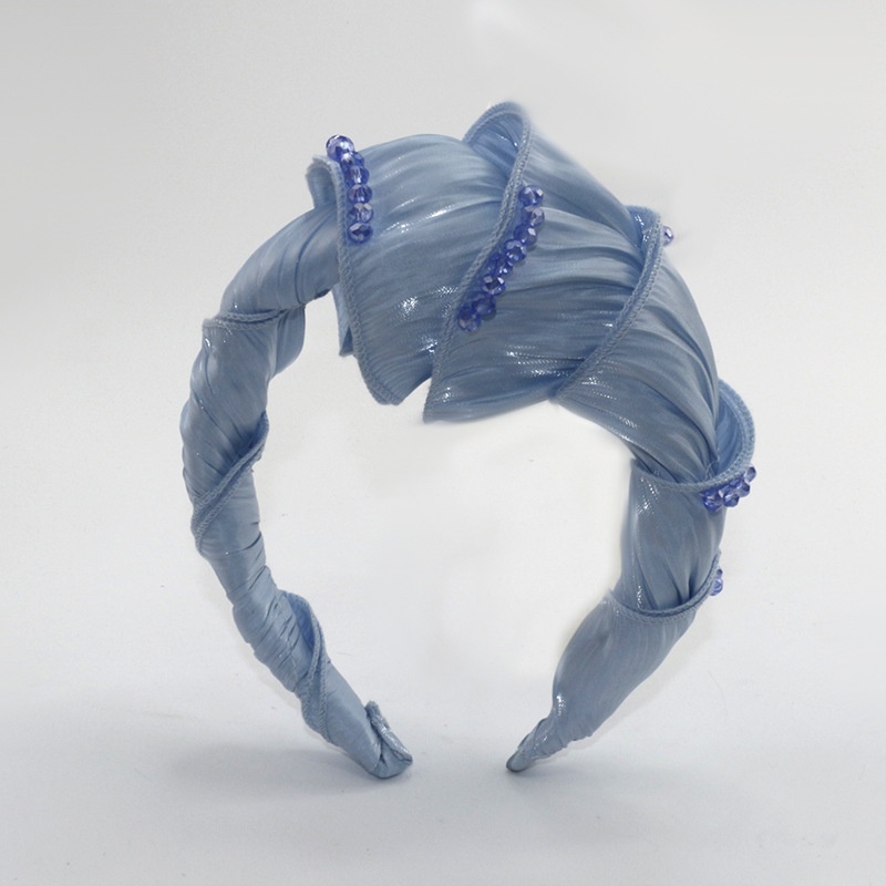 Quality Hair Accessories Original Design Personalized Hair Hoop Internet Popular Fashion Fabric Bead Headband High Sense