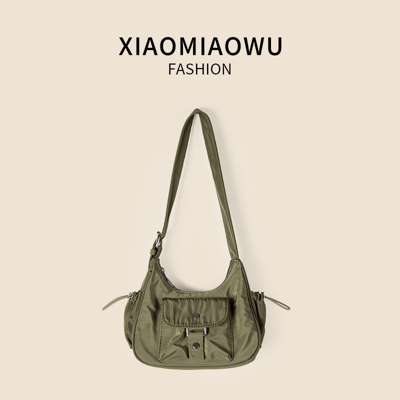 Korean-style All-match Casual Shoulder Bag Women's High-end Autumn And Winter Arm Bag Simple Nylon Bag Niche Design