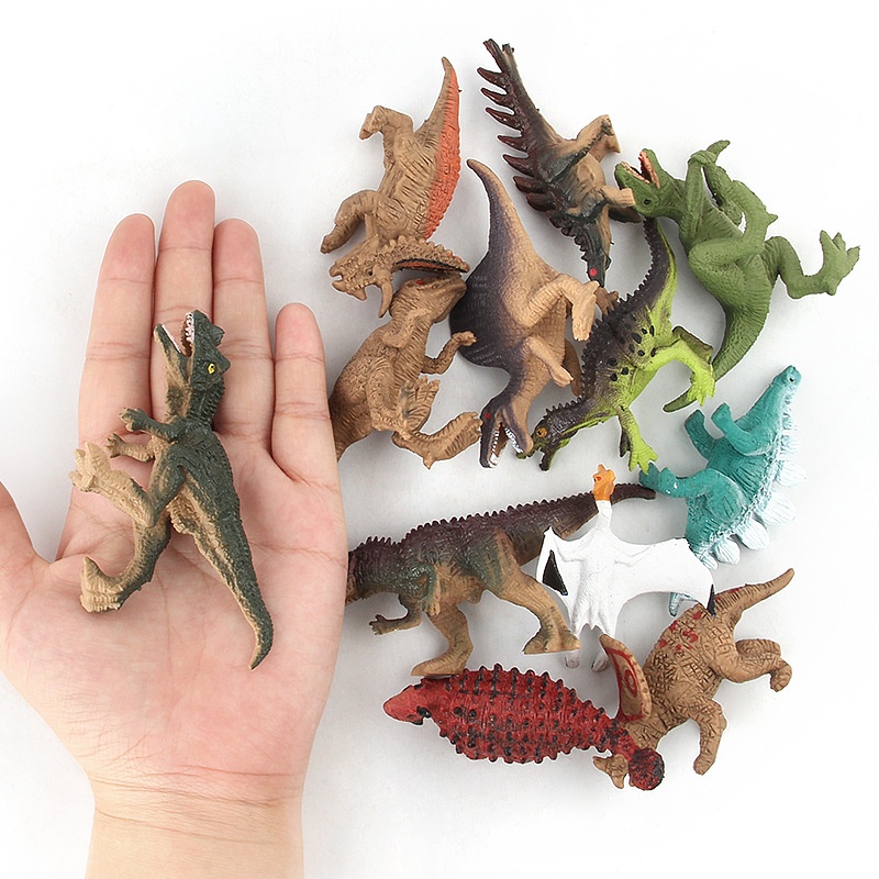 Direct Sale Children's Toy Animal Dinosaur Simulation Plastic Dinosaur Model12 Sets Of Dinosaur Model Toys