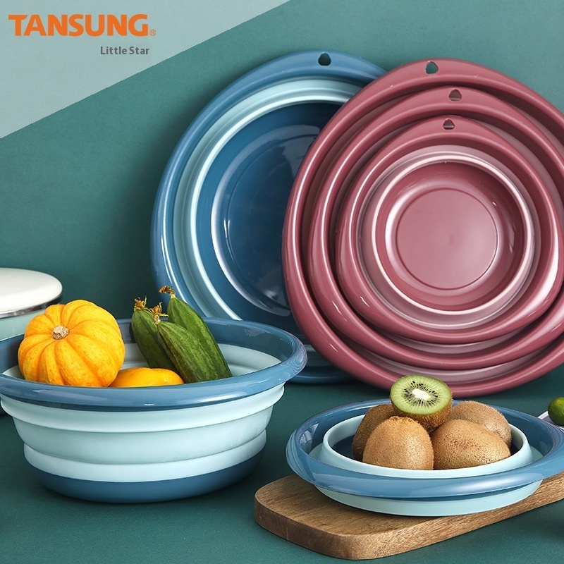 Creative Folding Basin Outdoor Travel Portable Plastic Water Basin For Washing Face,Laundry And Vegetable Washing Basin