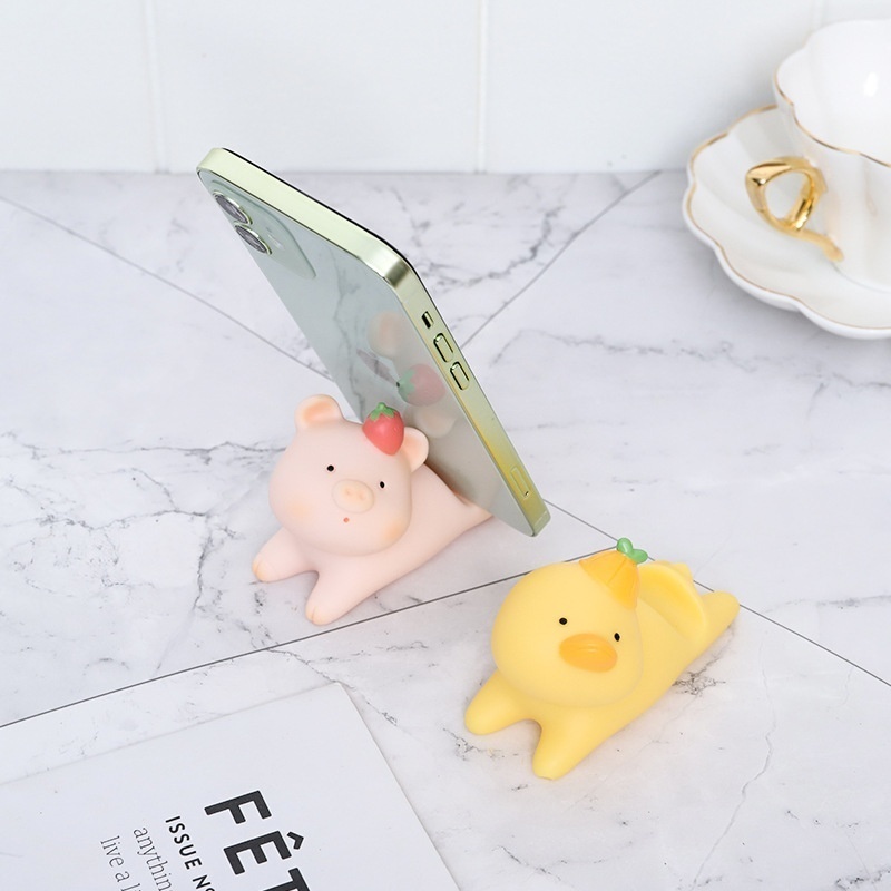 PVCVinyl Cartoon Animal Mobile Phone Stand Desktop Creative Lazy Drama Tablet Support Stand Student Gift