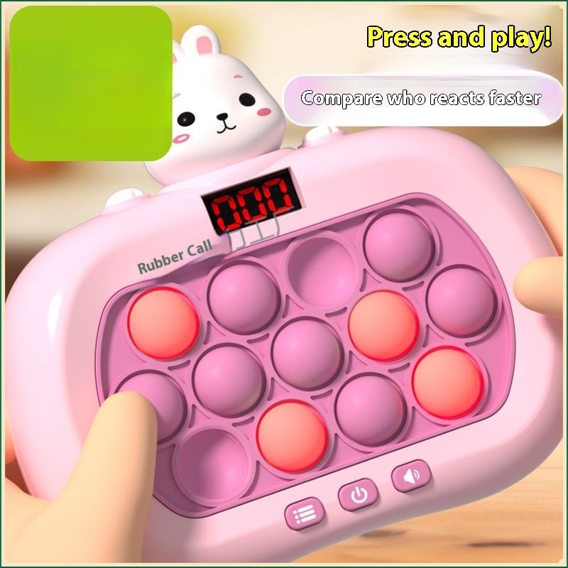Handheld Hamster Children's Quick Push And Press Music Game Machine Multi-functional Boys And Girls Break Through The Customs Decompression Toys Puzzle