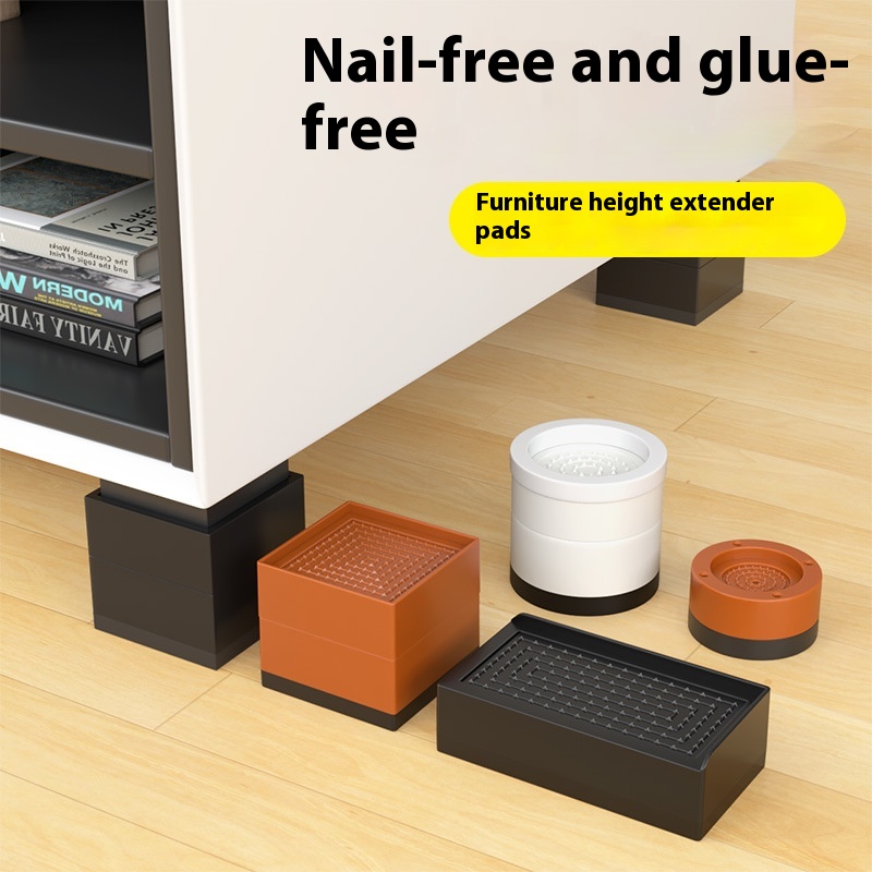 Table Foot Pad High Bed Foot Elevated Base Table Leg Wear-resistant Furniture Coffee Table Wardrobe Elevated Sofa Elevated Artifact