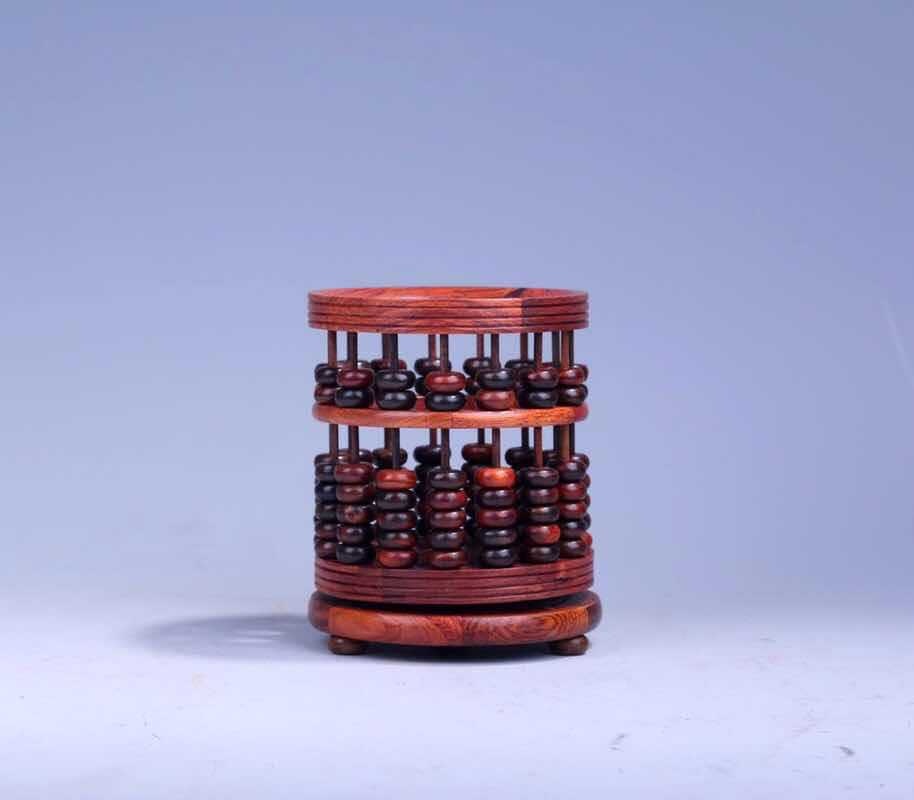 Four Treasures Of The Study Creative Abacus Mahogany Office Home Rotating Pen Holder One Piece Drop Shipping