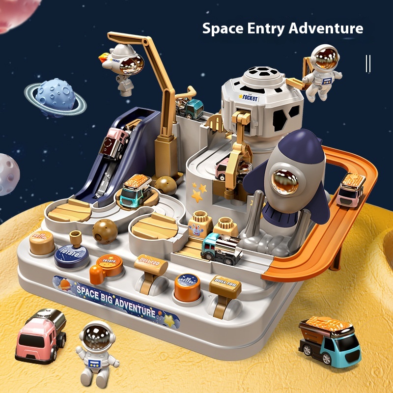 Parking Lot Car Track Toy Children's Training Level Thinking Puzzle Space Track Car Level Adventure