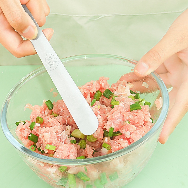 304 Stainless Steel Dumpling Making Spoon Household Dumpling Making Tool Dumpling Stuffing Stick Flat Spoon