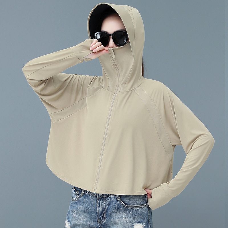 UPF50+Sun Protection Clothing For Women Summer Anti-ultraviolet Long Sleeve Ultra-thin All-match Cycling Sun Protection Clothing