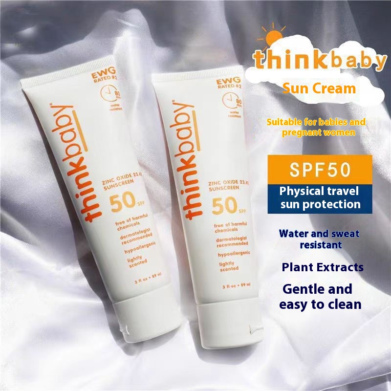 American Thinkbaby Sunscreen Cream Refreshing Physical UV Protection For Baby Baby Boys And Girls Summer Outdoor