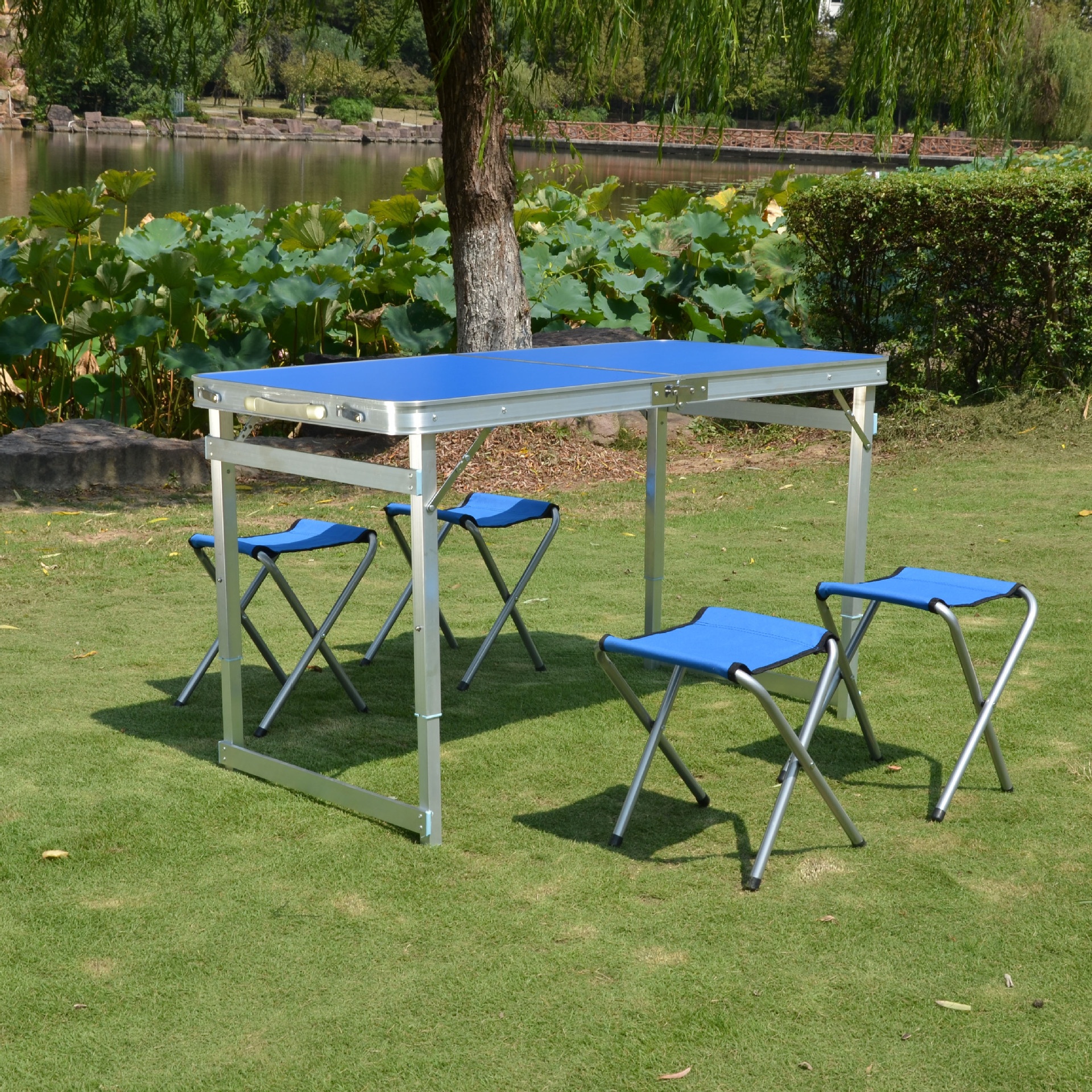1.2m Square Tube Aluminum Alloy Outdoor Foldable Table Portable Table Stall Table
