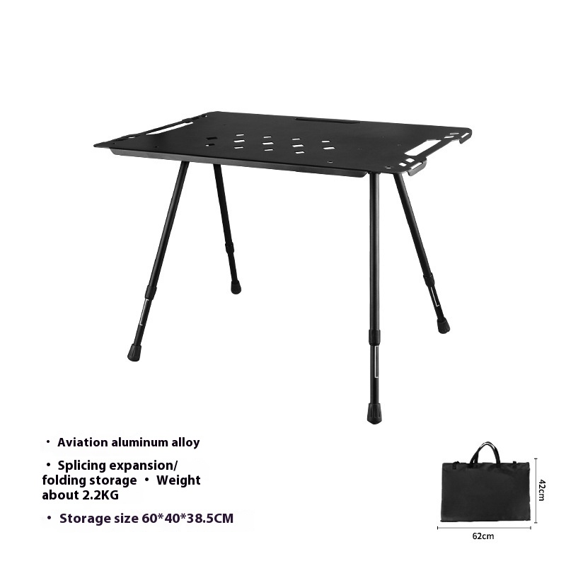 Outdoor Folding Table And Chair IGTFree Combination Camping Picnic Table Folding Lifting Tactical Table Portable Aluminum Plate Table