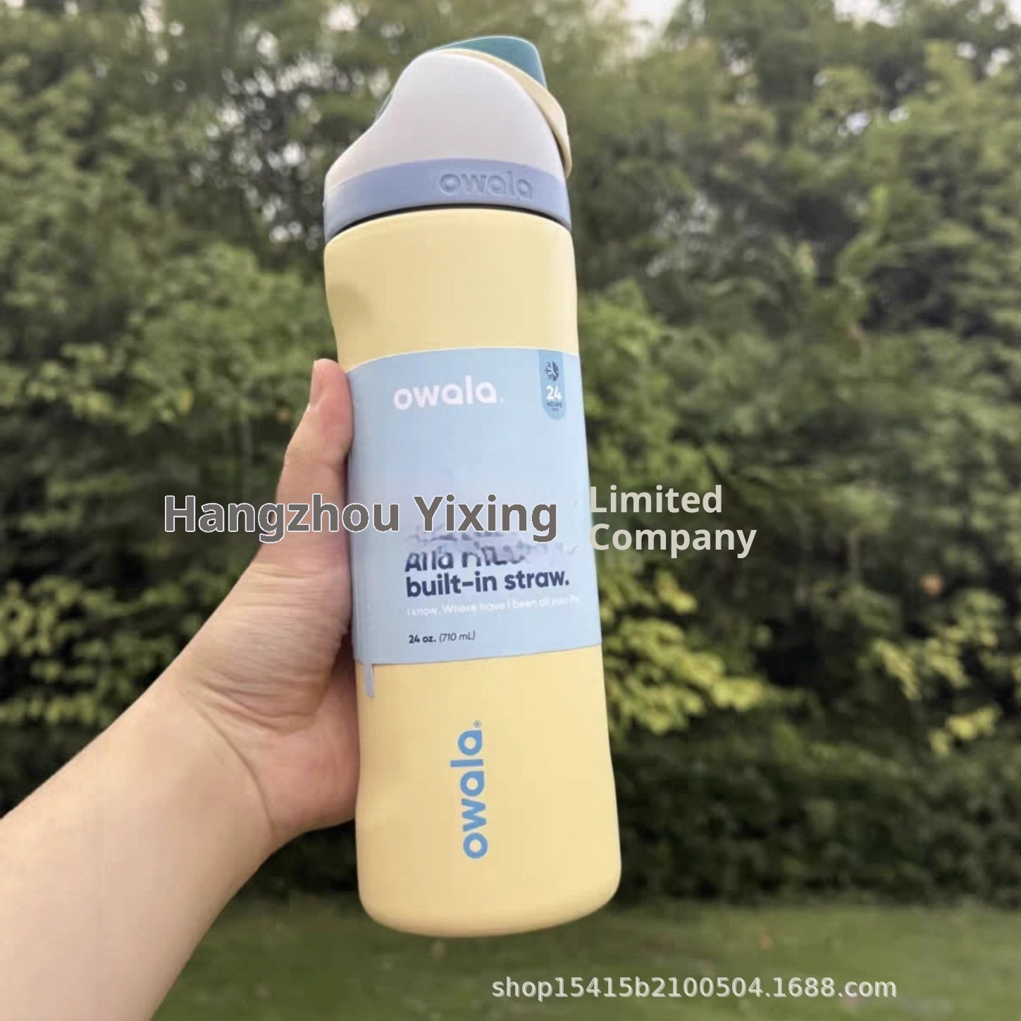 Owala Ulated Double-walled Vacuum Fruit Cup, Large Capacity, Handle, Pop-up Lid, Dual-drink, Stylish Design, Perfect For Students.