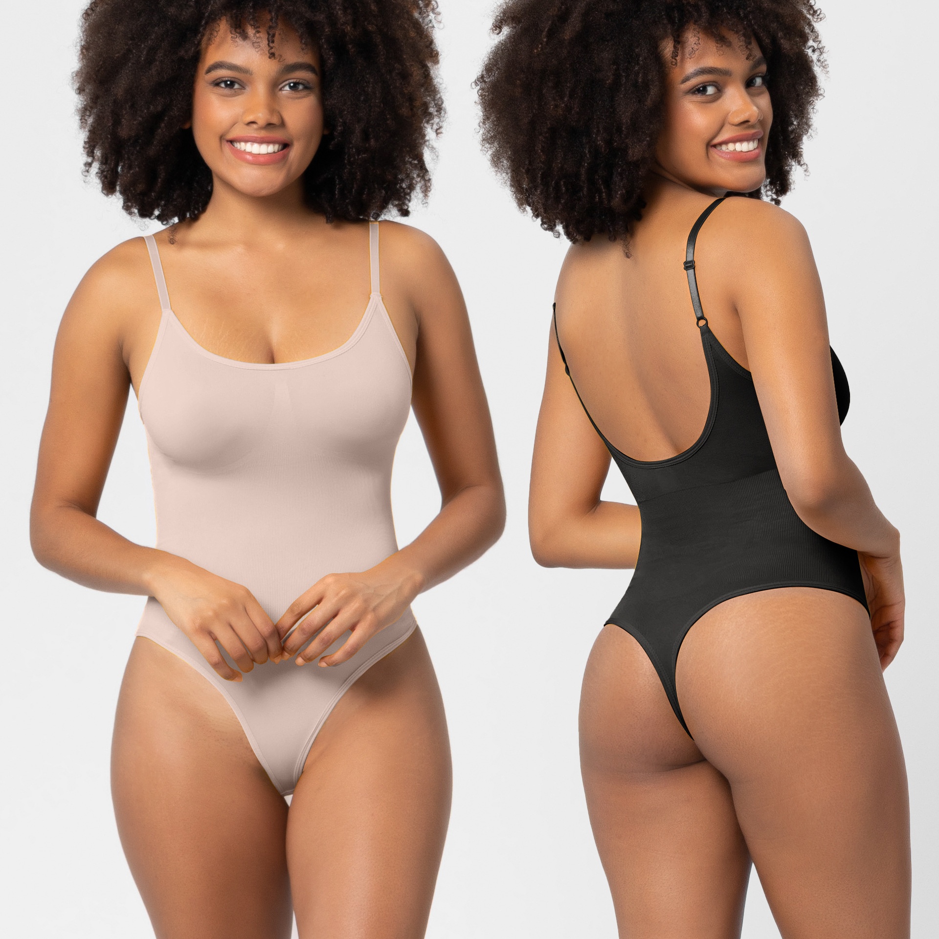 Seamless One-Piece Women's Tummy Control Thong Bodysuit:Tight Corset And Vest Shapewear