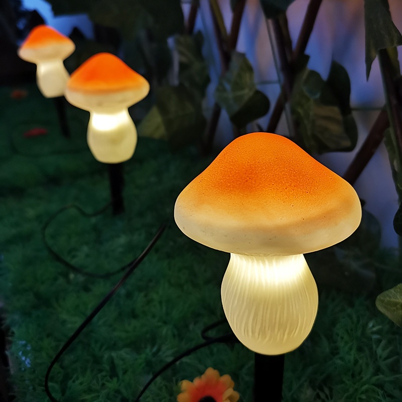 Solar Mushroom Lawn Light Outdoor Courtyard Garden Decoration LEDGround Light Mushroom Shaped Light