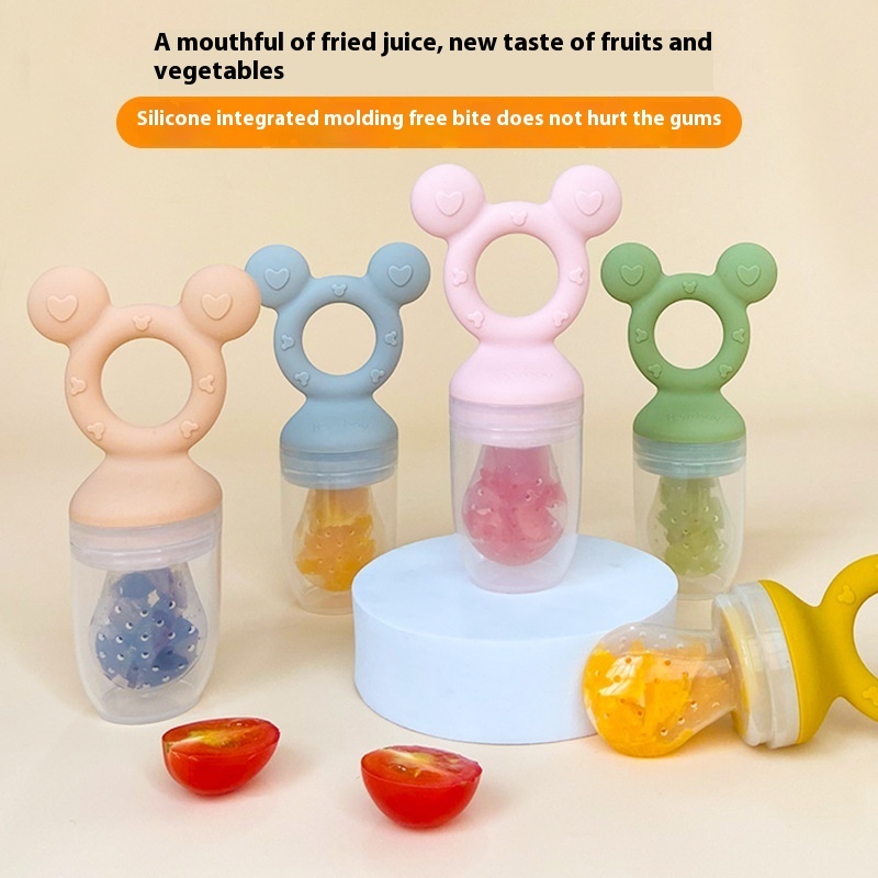 Woxing Mickey Baby Fruit And Vegetable Food Supplement Bite Baby Feeding Fruit And Vegetable Children's Silicone Teether