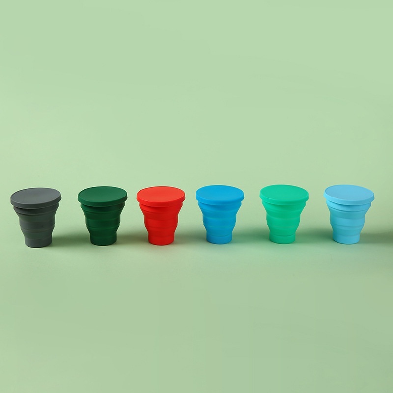 Creative Food Grade Silicone Outdoor Sports Folding Water Cup Portable Mini Travel Fitness Water Cup Mouthwash Cup
