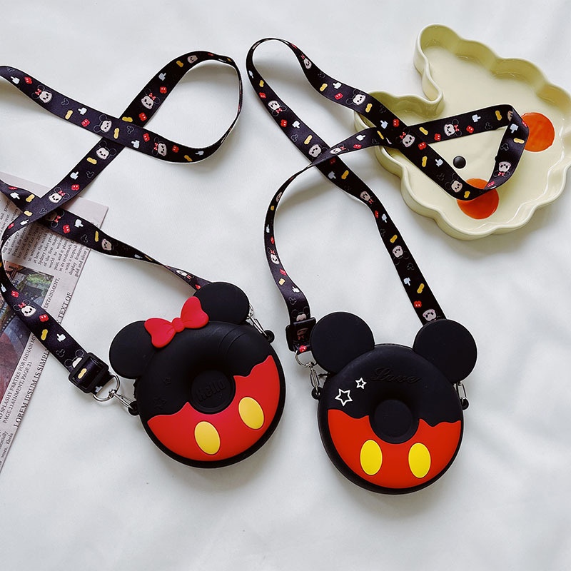 Cute Silicone Children's Coin Purse Webbing Accessories Cross-body Shoulder Bag Super Cute Mini Casual Personality Outstanding