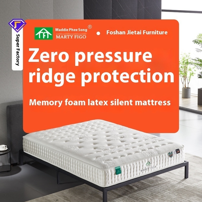 Direct Latex Spring Silent Mattress Natural Home Thickened Bed And Breakfast Hotel Compressed Roll Zero Pressure Mattress