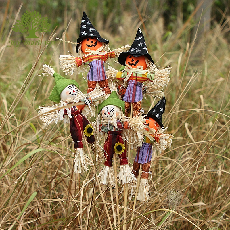 Halloween Decoration Pumpkin Scarecrow Witch Devil Flowers Flower Arranging Diy Handmade Bouquet Flower Basket Accessories