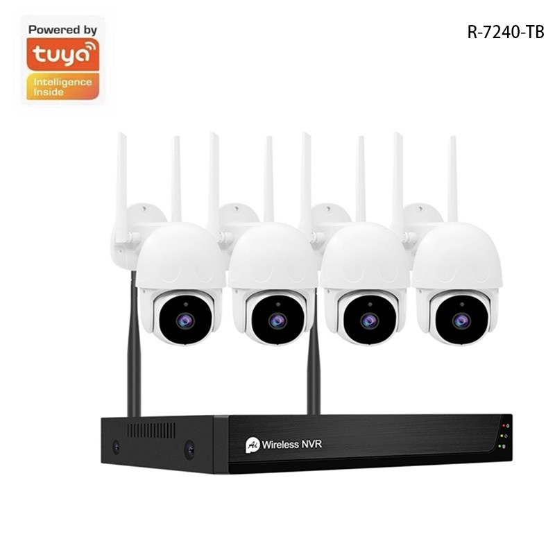 Closed-circuit C C T V Tuya N V R4-way/8-way Wireless Surveillance Set Camera W I F I Monitor Dome Machine