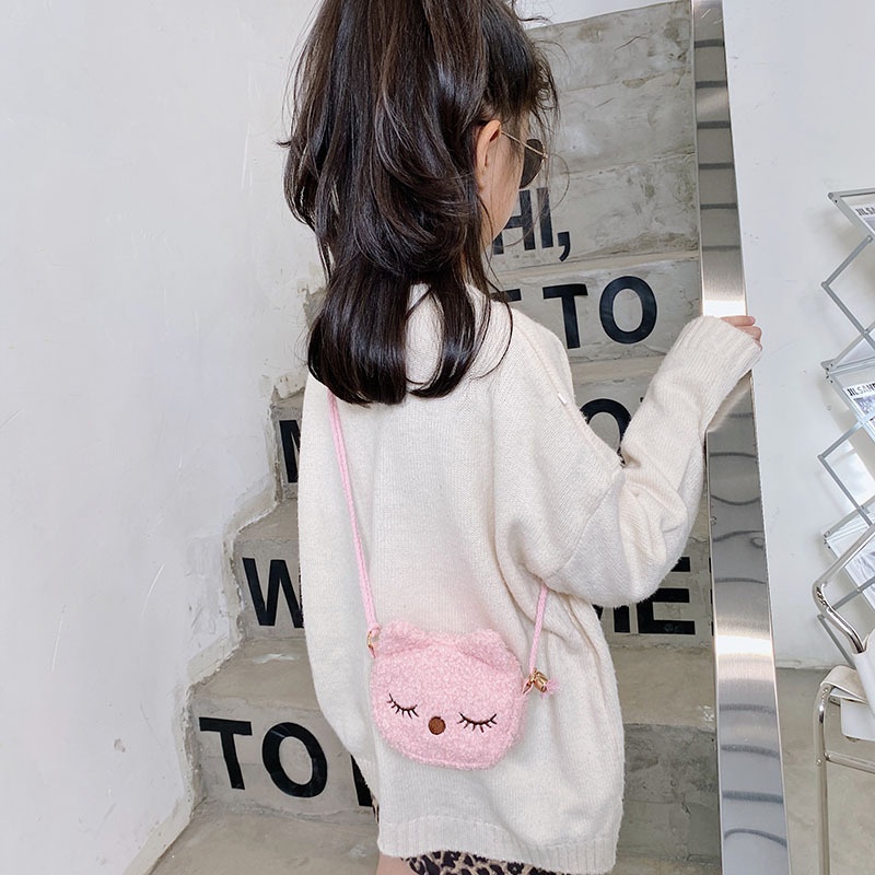 Fashiony Children's Messenger Bag Girls Coin Purse Cartoon Cute Shoulder Bag Princess Small Shoulder Bag