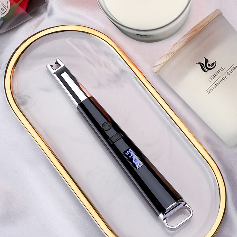Pulse Windproof Ignition Gun USBGas Stove Candle Long Handle Igniter Portable Hook Electronic Lighter