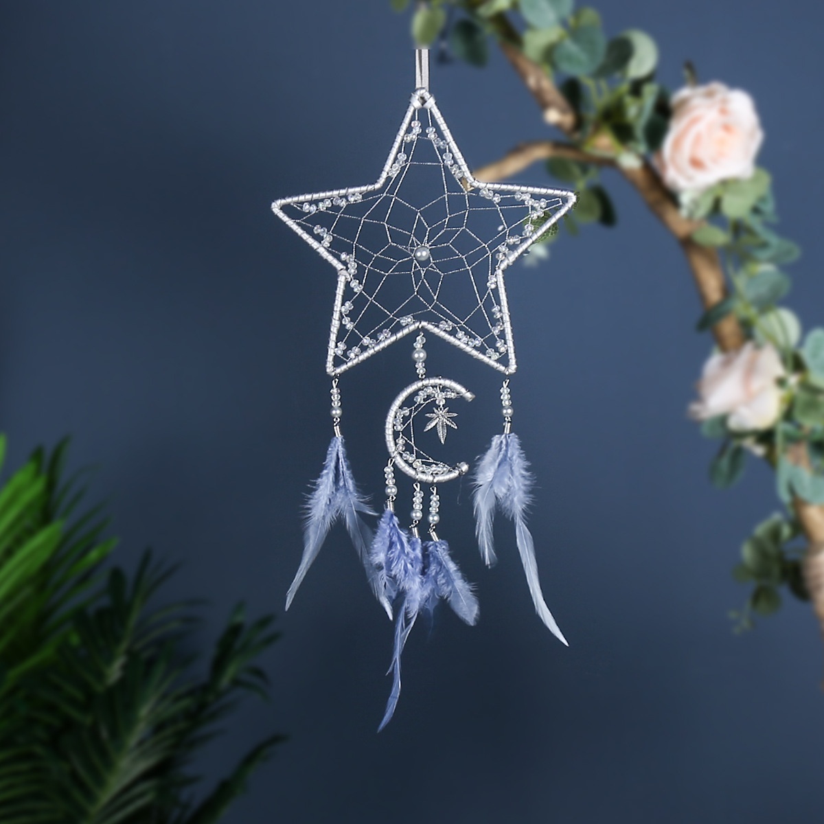 Creative Wind Star Moon Maple Leaf Dream Catcher Pendant Hand-woven Dream Catcher Decoration Wall Hanging Wall Decoration
