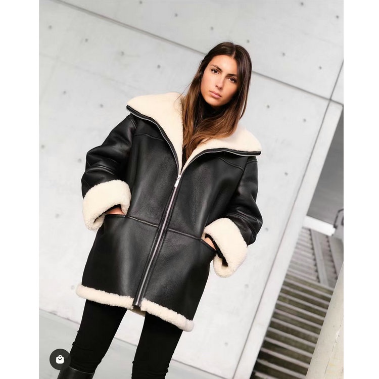 Yang Mi's Same 5-color Winter Eco-friendly Fur Coat Mid-length Loose Motorcycle Fur Coat For Women - 5