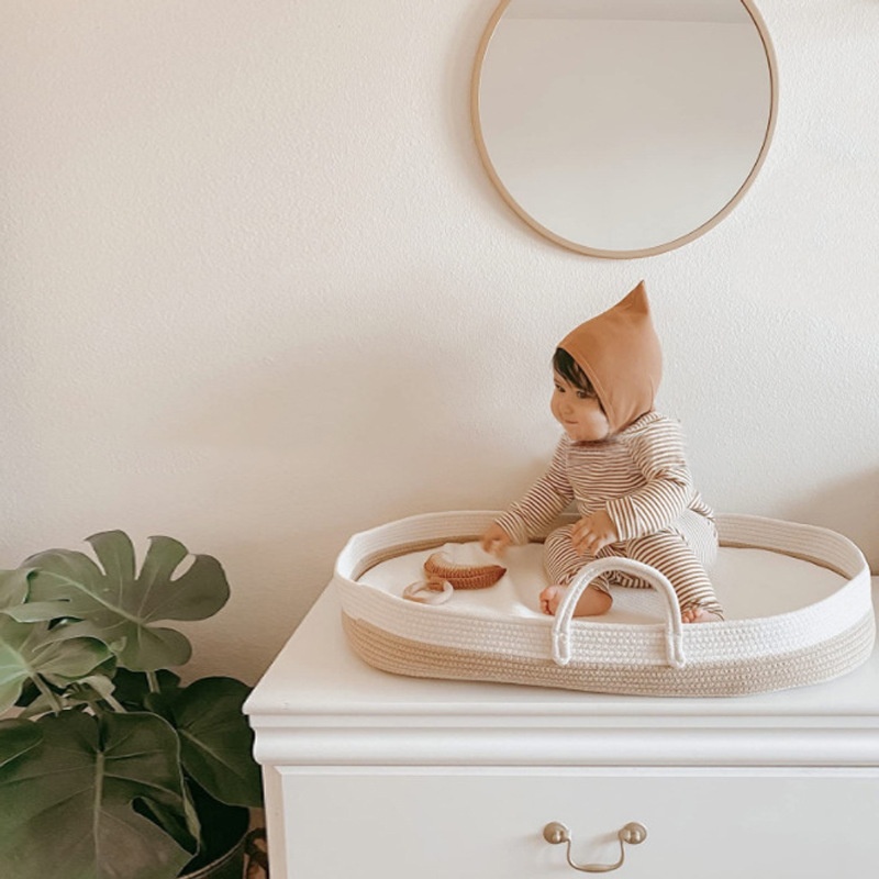 Pure Cotton Portable Baby Basket Portable Basket Light Portable Baby Sleeping Basket Creative Baby Bed