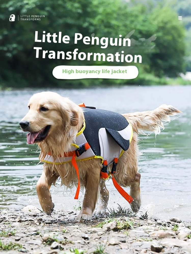 Dog Life Jacket Summer Pet Dog Cocker Spaniel Sweater Clothes Shiba Inu Labrador Swimsuit Summer Buoyancy Clothes