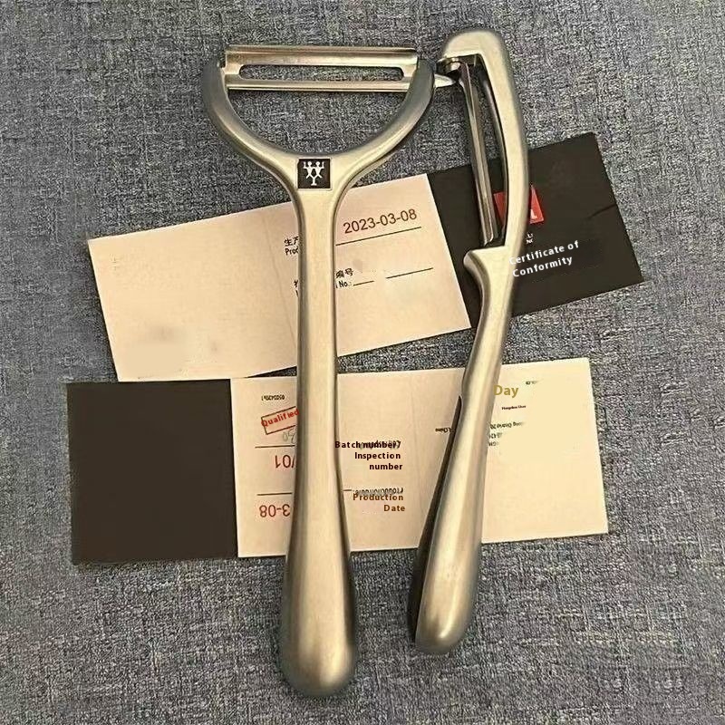 German Stainless Steel Peeler Kitchen Household Peeler Artifact Fruit Vegetable Melon Fruit Planer Stainless Steel Peeler