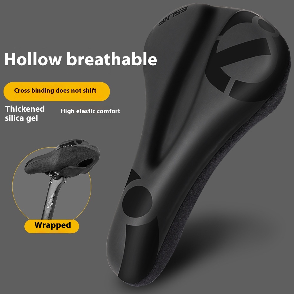 ESLNFBicycle Seat Cover Road Bike Non-slip Waterproof Saddle Outdoor Mountain Bike Shock-absorbing Cycling Seat Cover