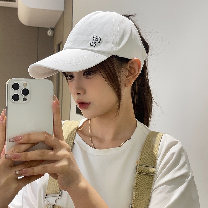 Children's Baby Hat Can Be Tied Into APonytail Golf Baseball Cap Four Seasons Outdoor Sports Parent-child Sunshade Empty Top Duckbill Cap