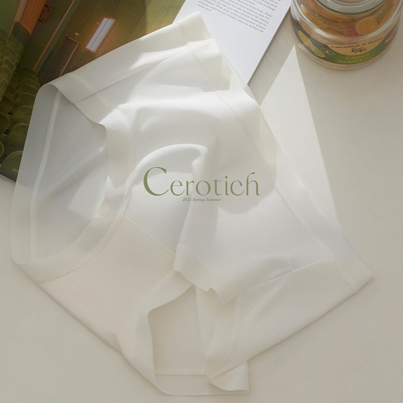 Cerotich Modal Ladies Nude Comfortable Solid Color Briefs Summer Thin Underwear Mid-waist Anti-exposure Pants