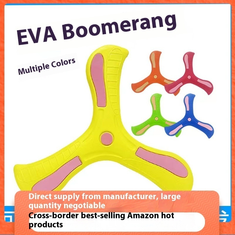 Explosive Children's Foam EVA Boomerang Hand Throwing Toy Pet Darts Outdoor Sports Competitive Toys