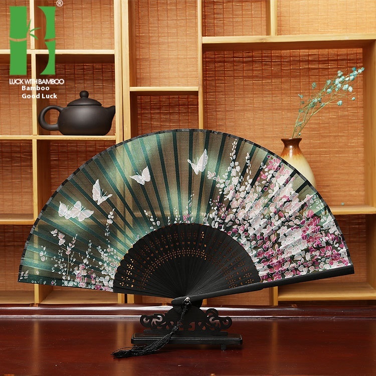 Japanese Style Craft Fan Translucent Folding Fan Butterfly With Kimono Ancient Style Dance Folding Fan