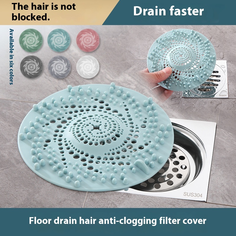 Bathroom Hair Filter Plastic Anti-blocking Floor Drain Cover Toilet Drain Pipe Seal Deodorizing Cover Plug