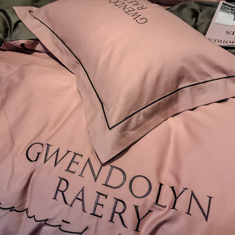 Pure Cotton Embroidered Four-piece Set,Pure Cotton Simple Plain Multi-piece Quilt Cover