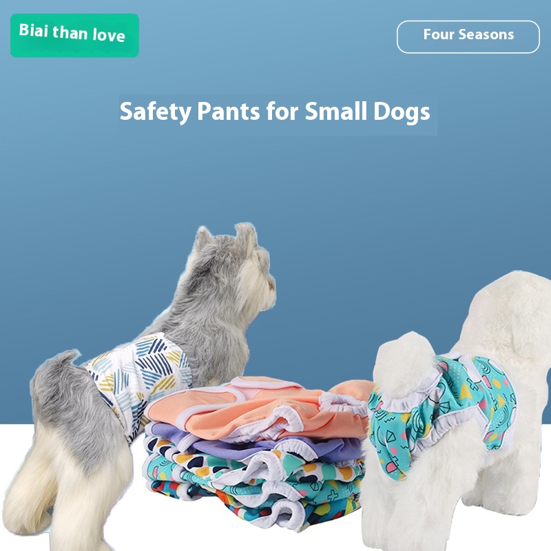 Male Dog Physiological Safety Pants Washable Teddy Small Dog Sanitary Pants Dog Diapers Male And Female Dog Special Diapers