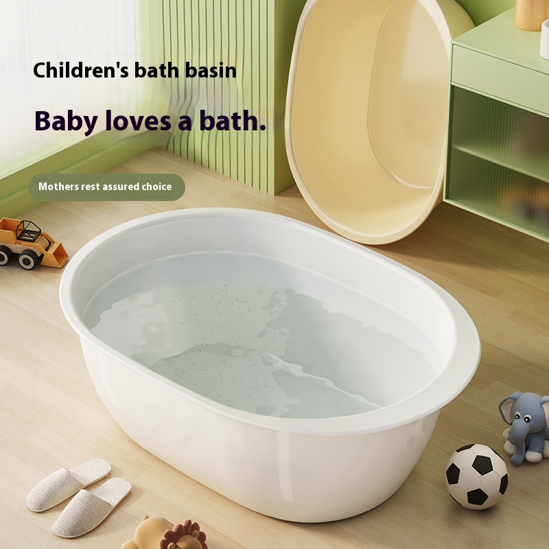 Baby Bath Basin Sitting And Lying Dual-Use Born Shampoo Full Body Bath Bucket Large Baby Oval Tub Children