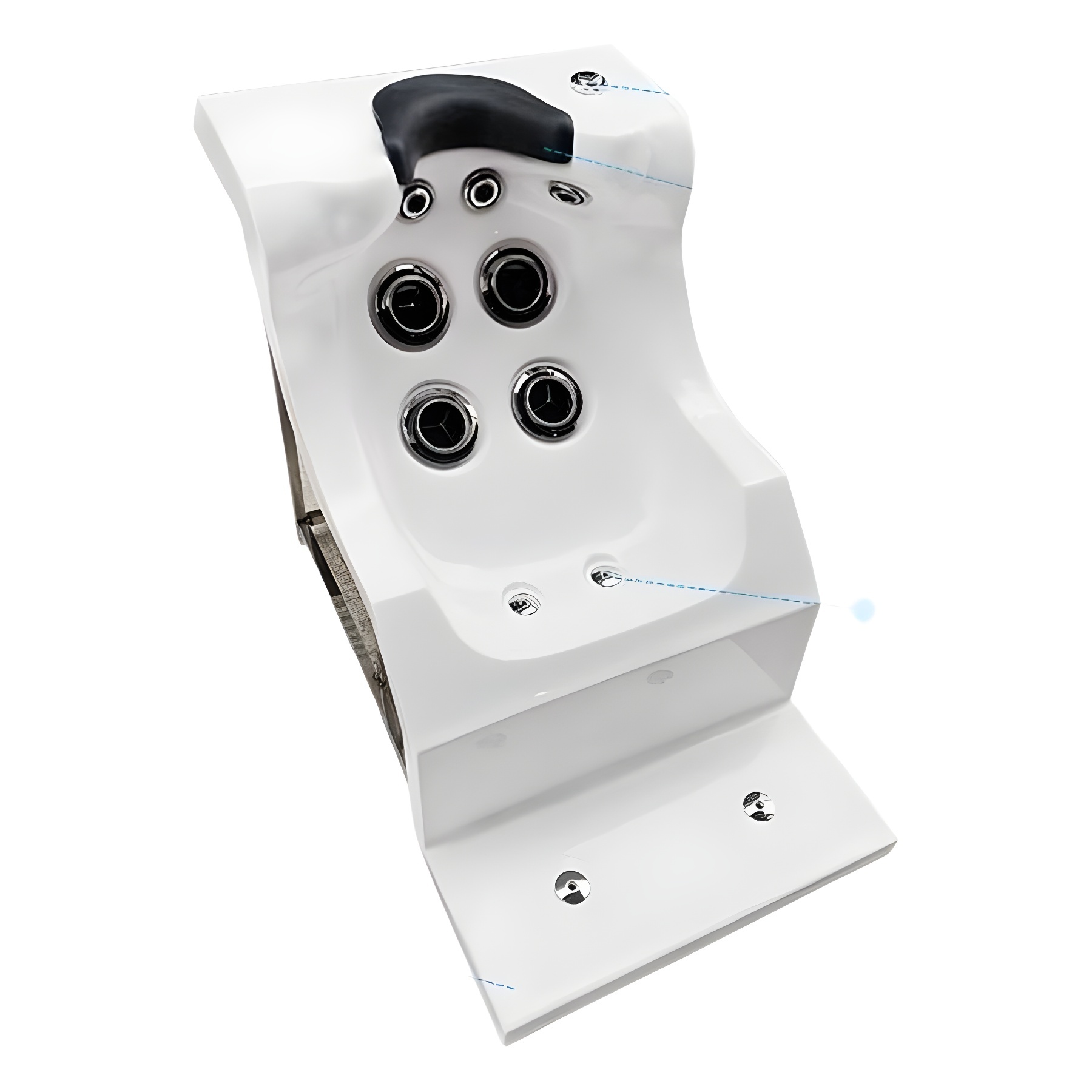 Swimming Pool Bath Spa Massage Bed Nine-hole Acrylic Water Bed Jacuzzi Hydraulic Recliner Impact Waving Seat