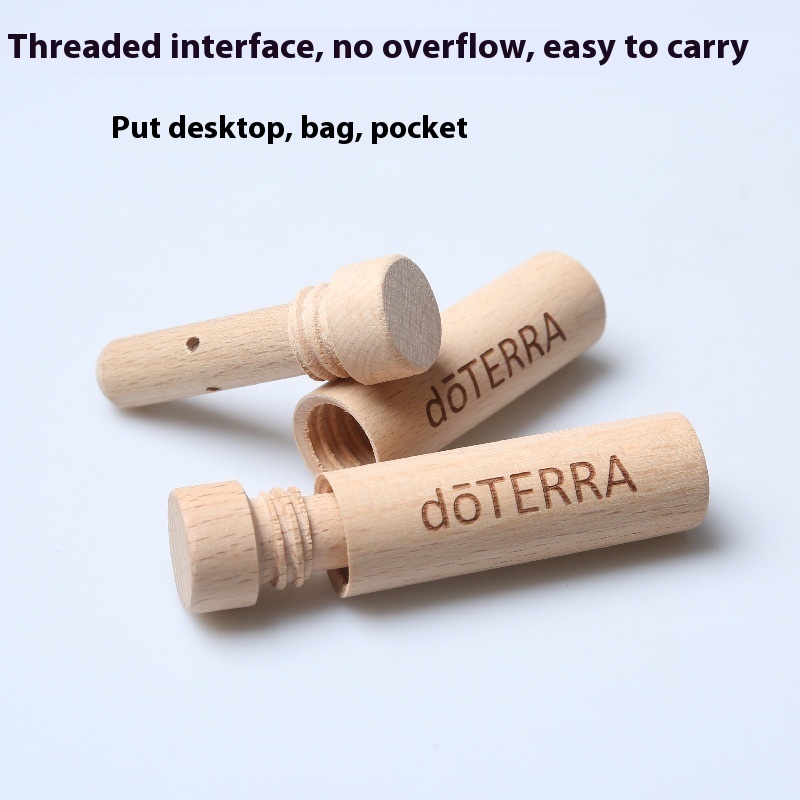 Solid Wood Essential Oil Aromatherapy Nasal Suction Stick Portable Nasal Tube Wooden Smell Stick Nasal Suction Tube Aromatherapy Smell Stick