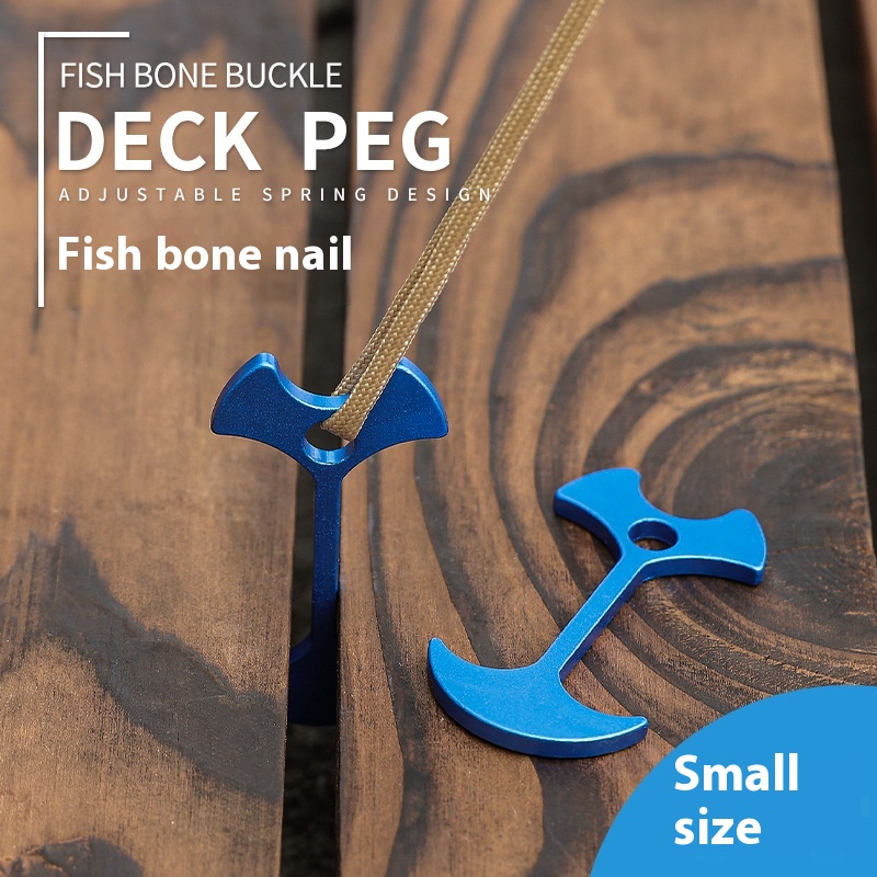 Aluminum Alloy Outdoor Multi-function Standard Fishbone Ground Nail Camping Tent Fixed Rope Buckle Small Canopy Board Nail